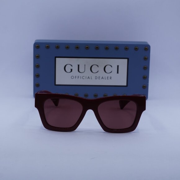 Gucci GG1835SA 003 Square Sunglasses - Burgundy/Red main image 10